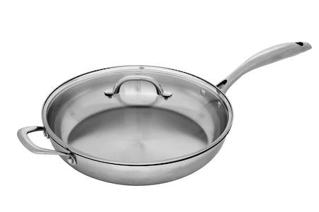 Swiss Diamond Premium Steel Sauté Pan w/ Lid 28cm, 4L