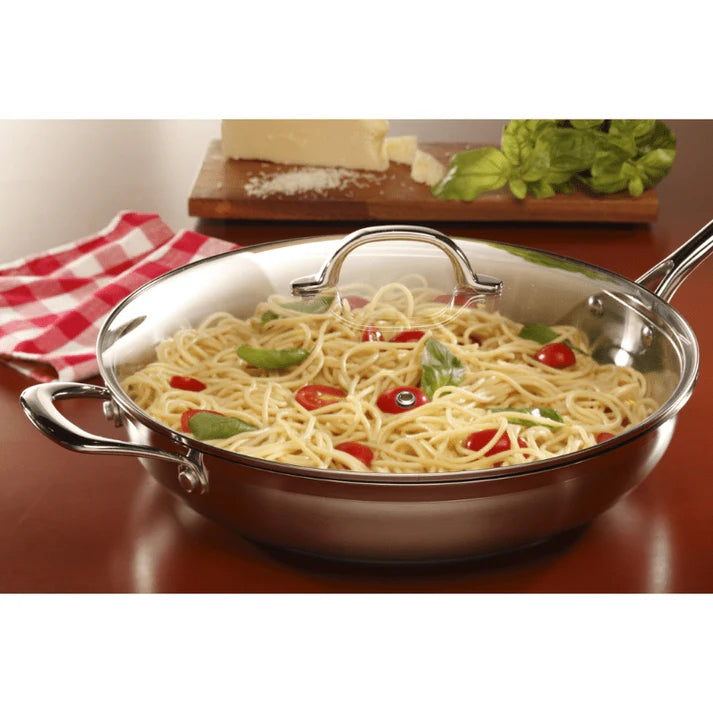 Swiss Diamond Premium Steel Sauté Pan w/ Lid 28cm, 4L