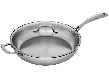 Swiss Diamond Premium Steel Sauté Pan w/ Lid 32cm, 4.8L