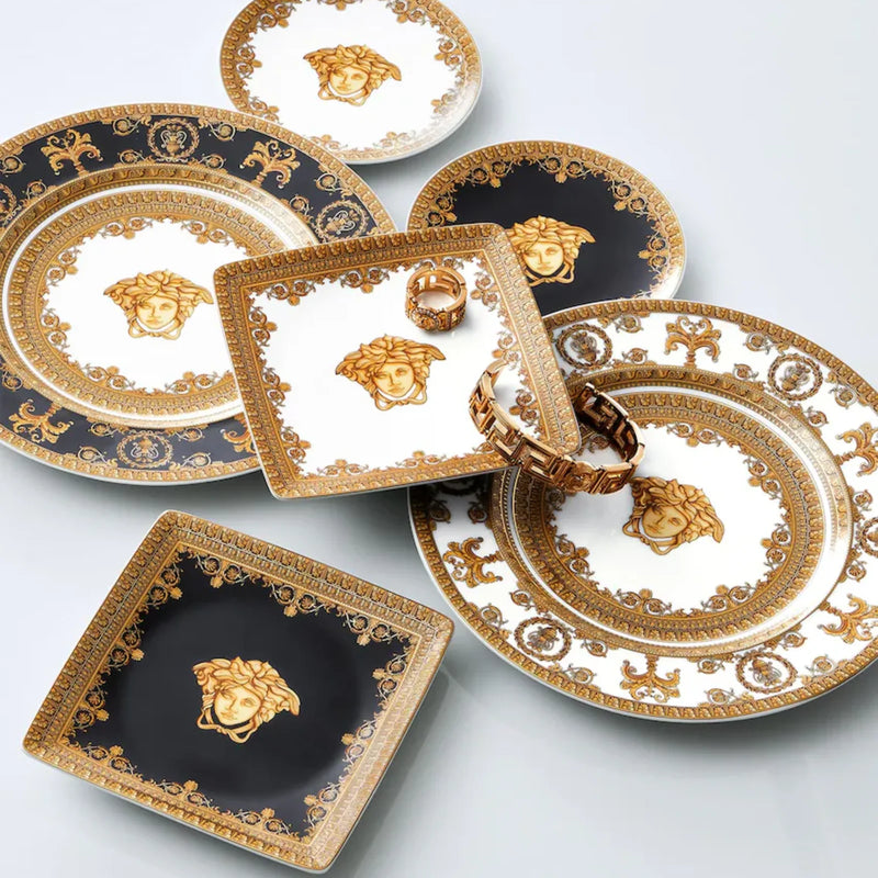 Rosenthal Versace I Love Baroque Nero Square Dish 12cm