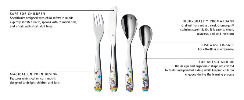 WMF Children's Cutlery Set Unicorn 4-piece