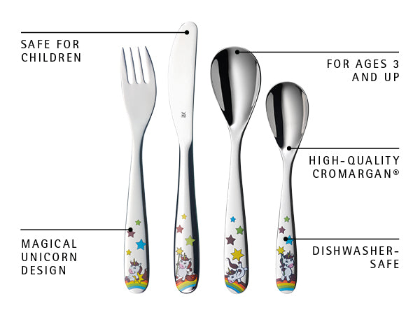 WMF Children's Cutlery Set Unicorn 4-piece