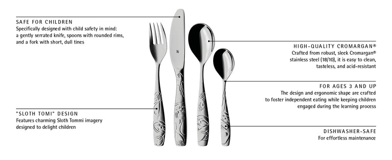 WMF Children's Cutlery Set Sloth 4-piece
