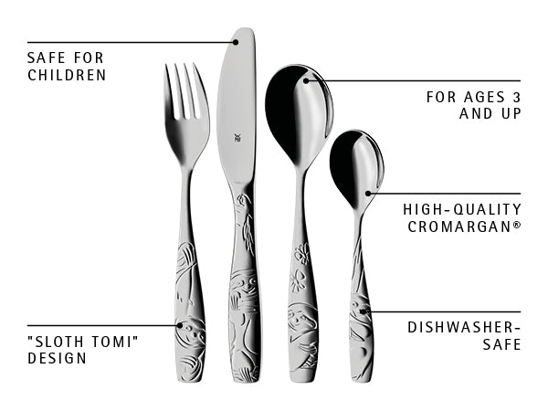 WMF Children's Cutlery Set Sloth 4-piece