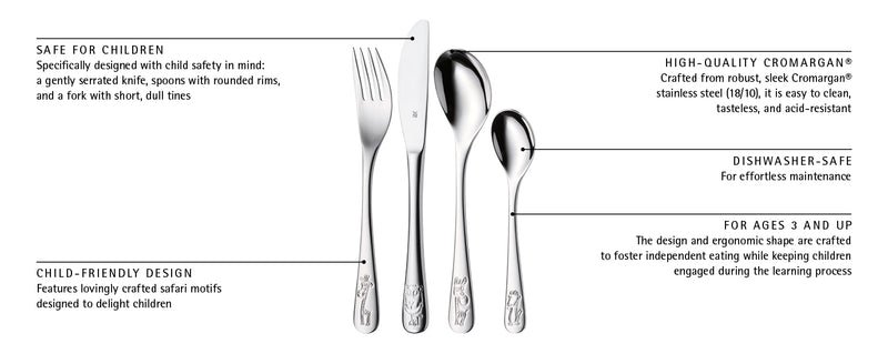 WMF Children's Cutlery Set Safari 4-piece