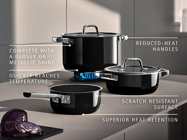 WMF Fusiontec Mineral Pro Black Cookware Set 4-piece