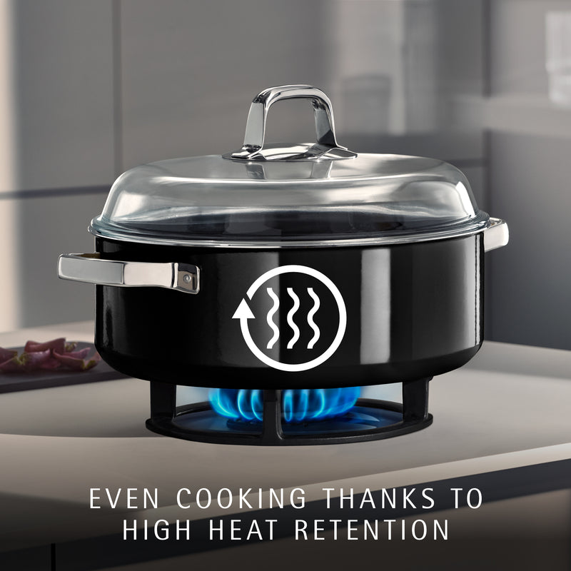 WMF Fusiontec Mineral Pro Black Round Roaster w/ Lid 28cm