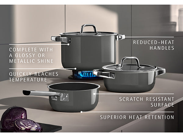 WMF Fusiontec Mineral Pro Platinum Cookware Set 4-piece