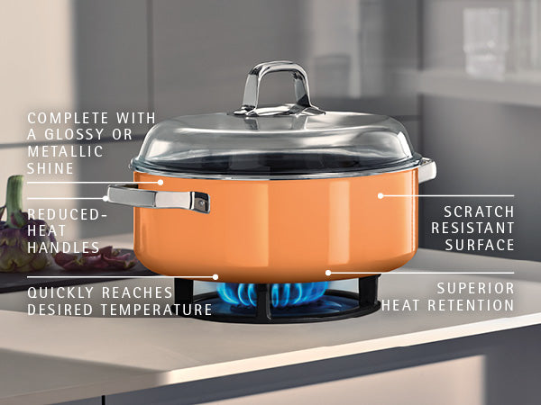 WMF Fusiontec Mineral Pro Papaya Round Roaster w/Lid 28cm