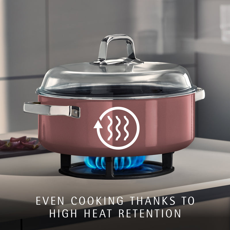 WMF Fusiontec Mineral Pro Rose Quartz Round Roaster w/ Lid 28 cm