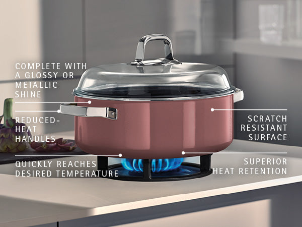 WMF Fusiontec Mineral Pro Rose Quartz Round Roaster w/ Lid 28 cm
