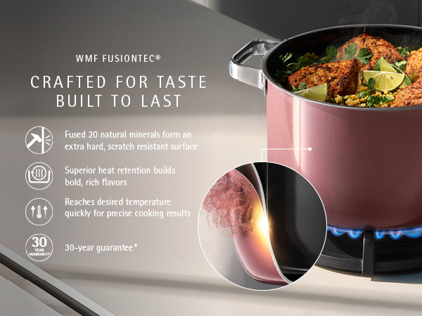 WMF Fusiontec Mineral Pro Rose Quartz Round Roaster w/ Lid 28 cm