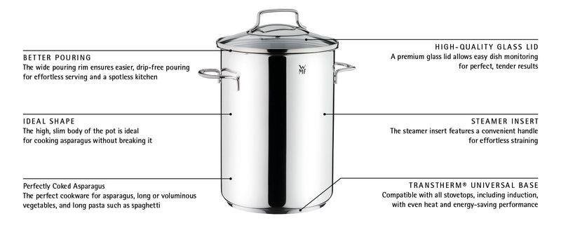 WMF Asparagus Cooker w/ Glass Lid 16cm