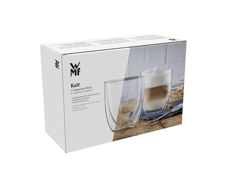 WMF Kult Cappuccino Glasses Set 6-piece