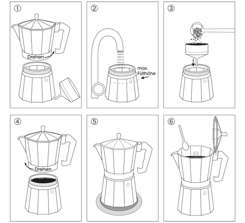 Cilio Stovetop Espresso Maker 9-Cup
