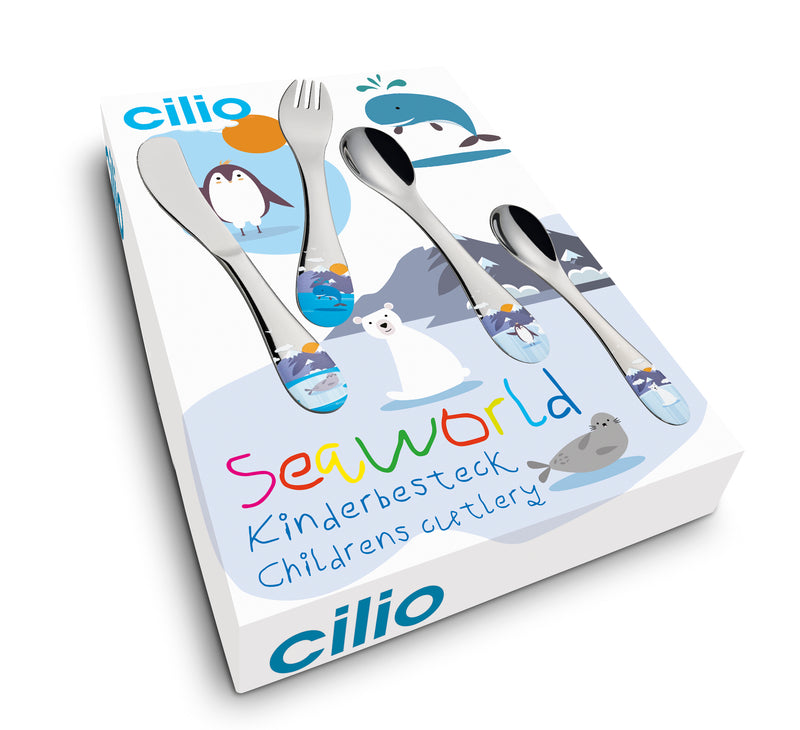 Cilio Children's Cutlery Set Seaworld 4-piece