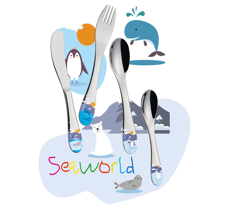 Cilio Children's Cutlery Set Seaworld 4-piece