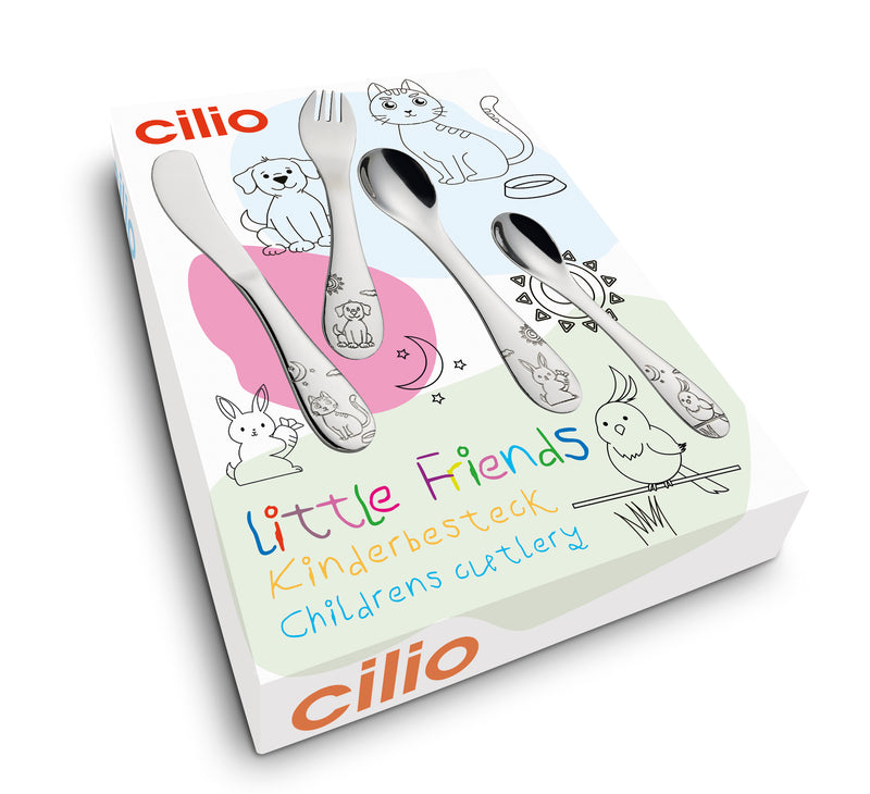 Cilio Children's Cutlery Set Little Friends 4-piece