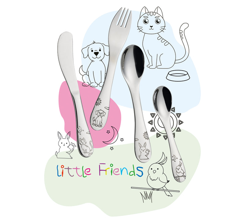 Cilio Children's Cutlery Set Little Friends 4-piece