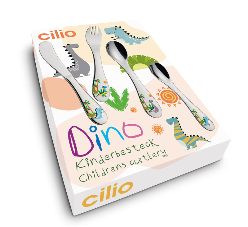 Cilio Children's Cutlery Set Dino 4-piece