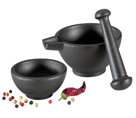 Zassenhaus Mortar & Pestle Cast Iron Set 10cm 3-piece