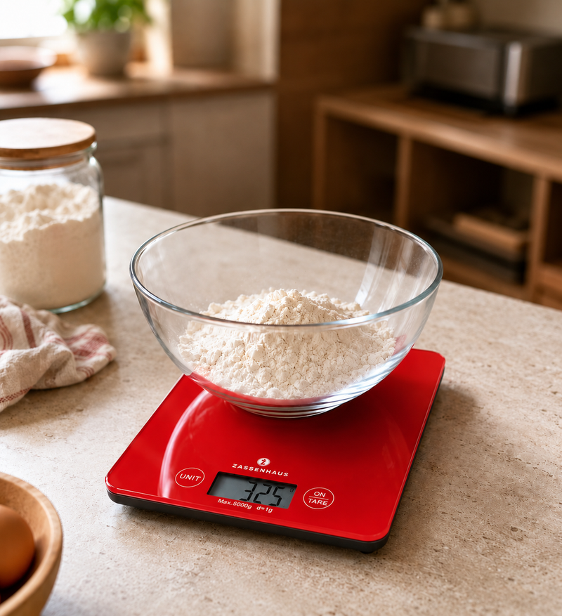 Zassenhaus Balance Digital Kitchen Scales Red