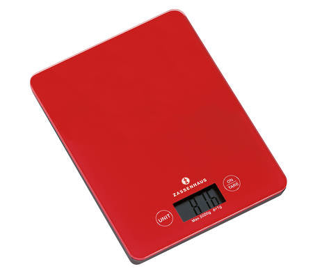 Zassenhaus Balance Digital Kitchen Scales Red