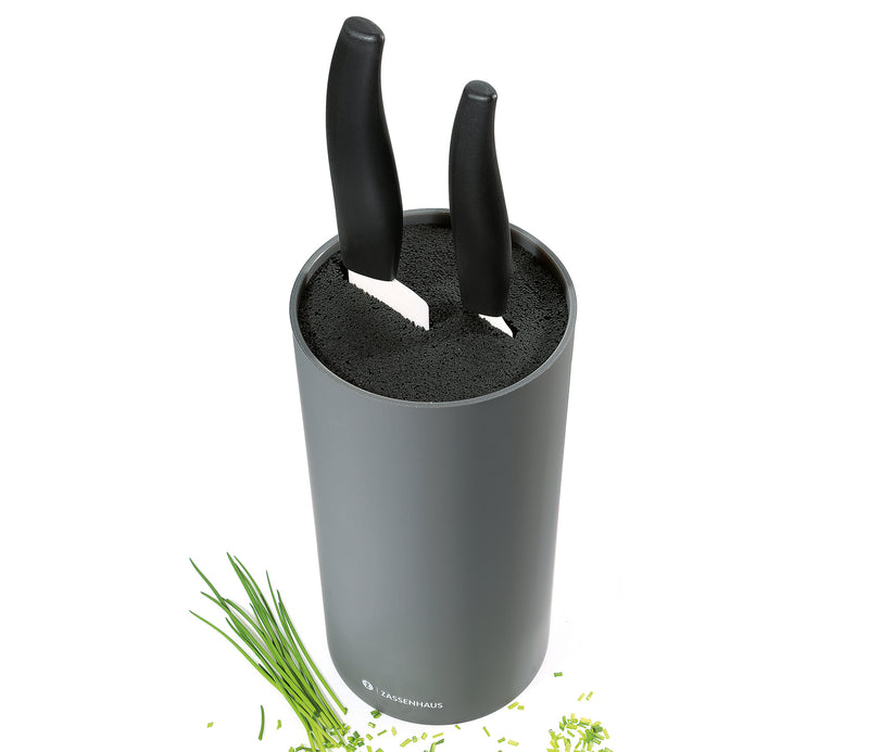Zassenhaus Knife Block Round - Cool Grey