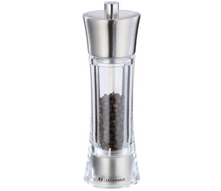 Zassenhaus Aachen Pepper Mill SS/Acrylic 18cm