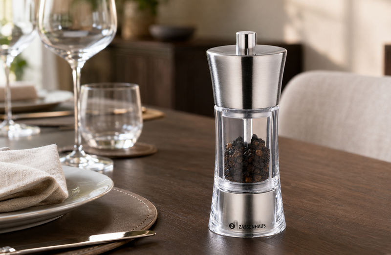 Zassenhaus Aachen Pepper Mill SS/Acrylic 14cm