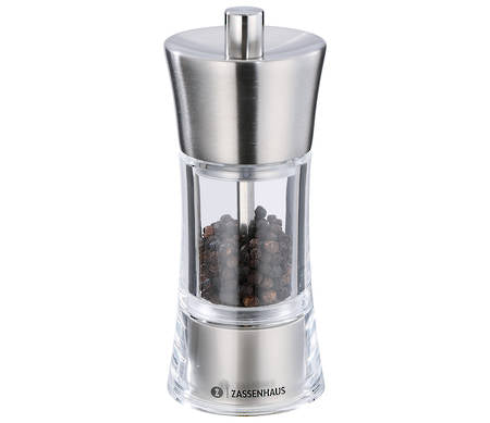 Zassenhaus Aachen Pepper Mill SS/Acrylic 14cm
