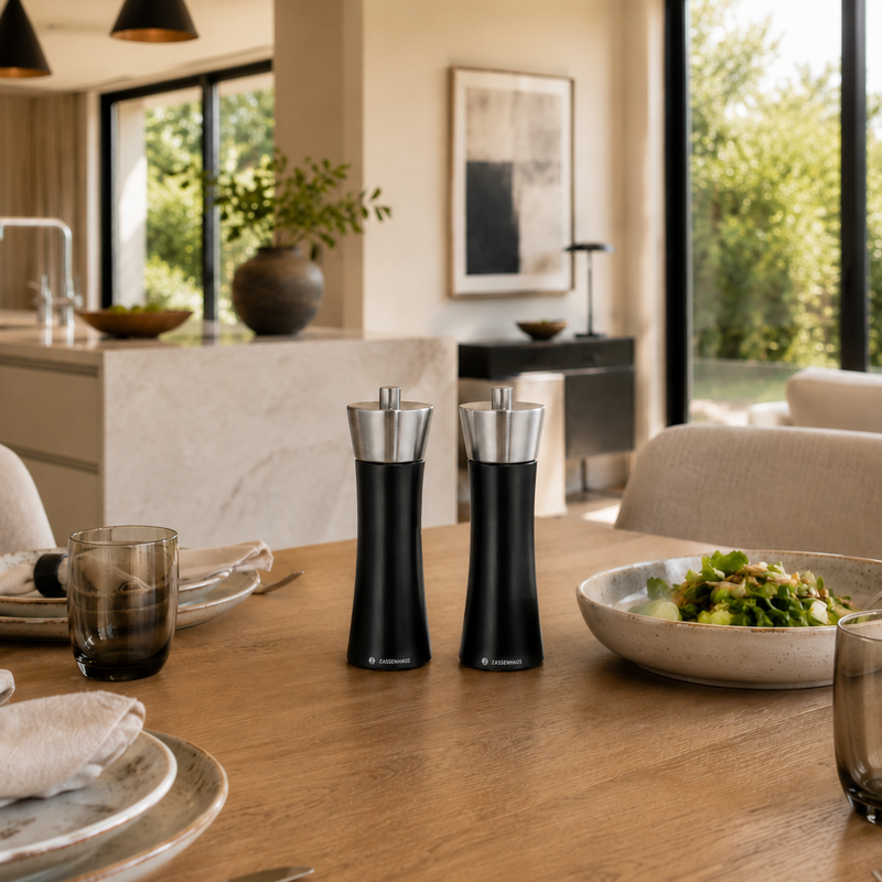 Zassenhaus Augsburg Pepper Mill Black/SS 18cm