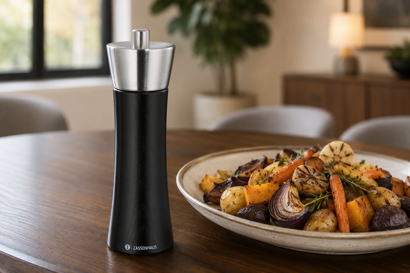 Zassenhaus Augsburg Pepper Mill Black/SS 18cm
