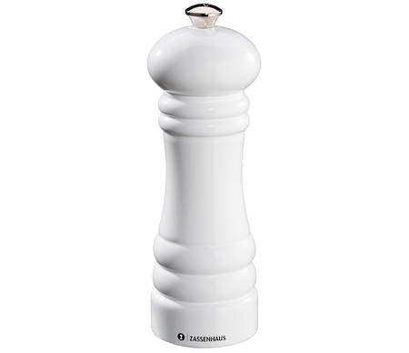 Zassenhaus Berlin Salt Mill Glossy White 18cm