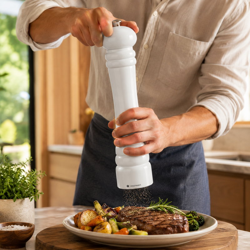 Zassenhaus Berlin Pepper Mill Glossy White 30cm