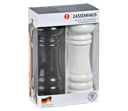 Zassenahus Berlin Mill Set 2-piece Black/White 18cm