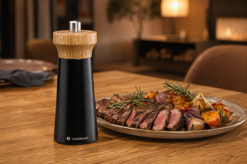 Zassenhaus Westerland Pepper Mill Black/Oak 14cm