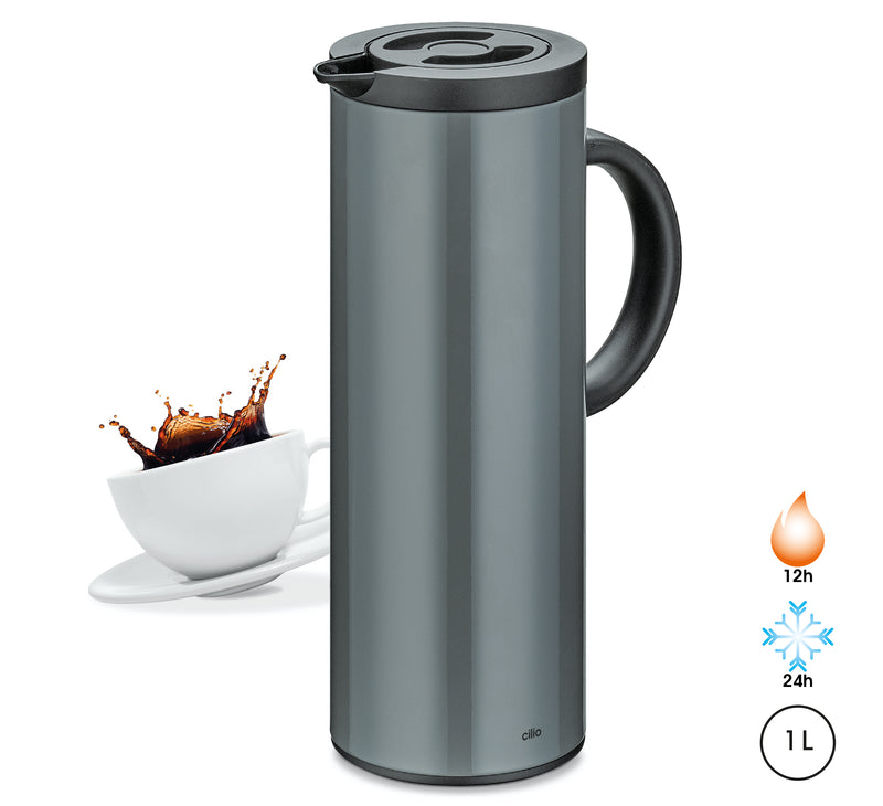 Cilio Insulated Jug Firenze Cool Grey 950ML