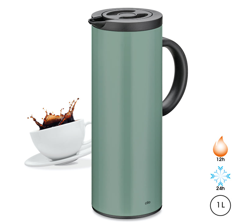 Cilio Insulated Jug Firenze Olive Green 950ML