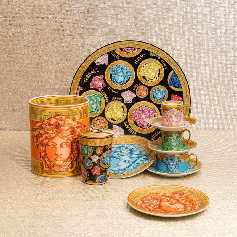 Versace Medusa Amplified Coin Vase Orange 18cm