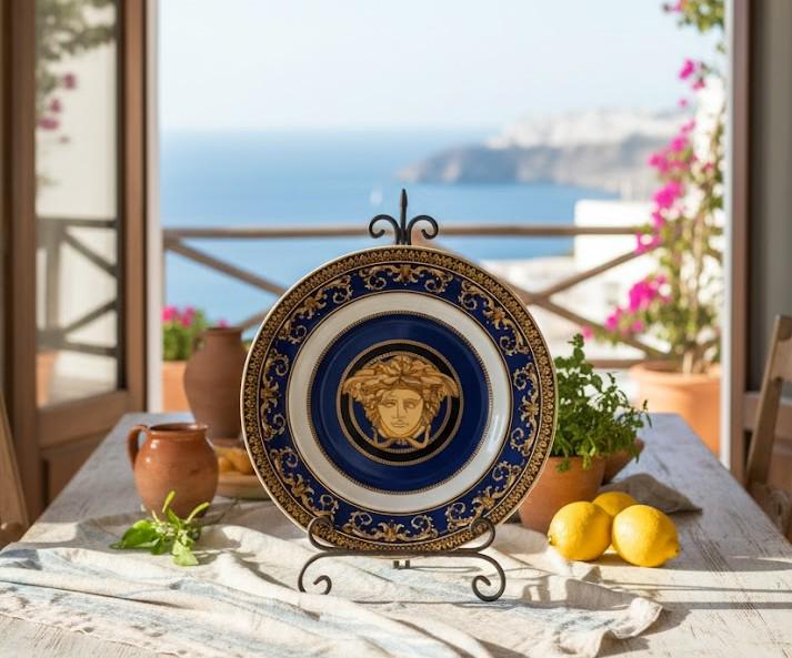 Versace Medusa Blue Bread & Butter Plate 18cm