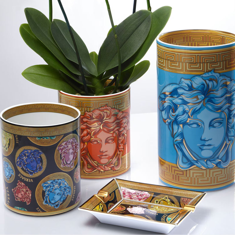Versace Medusa Amplified Coin Vase Orange 18cm