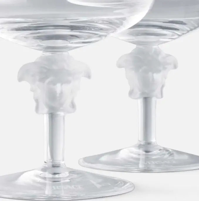 Versace Medusa Lumiere Champagne Saucer Set 2-piece