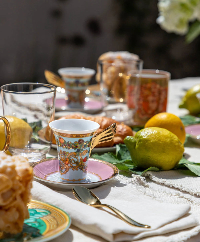 Versace Le Jardin Tall Coffee Cup & Saucer